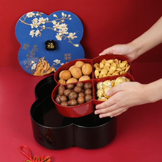 Floral Shape CNY Goodies Container